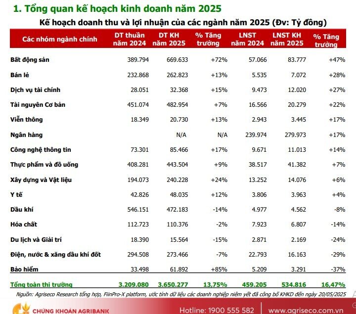Kế hoạch kinh doanh hé lộ sóng tăng 2025: BĐS, ngân hàng, bán lẻ vào ‘vùng sáng’