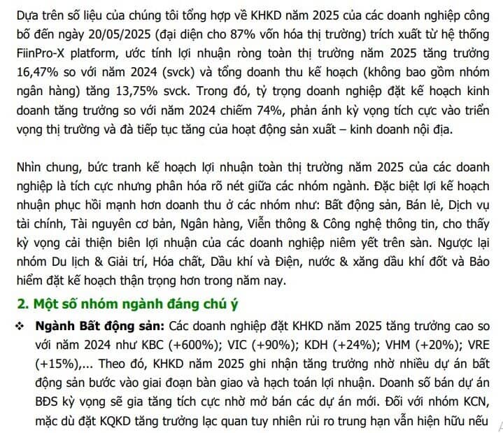 Kế hoạch kinh doanh hé lộ sóng tăng 2025: BĐS, ngân hàng, bán lẻ vào ‘vùng sáng’