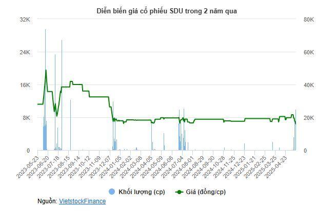 SDU bị cưỡng chế thuế hơn 7 tỷ, cổ phiếu giảm sàn liên tục
