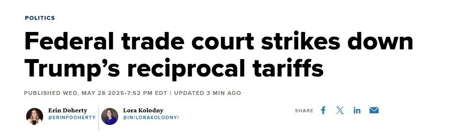 Tòa án Mỹ vô hiệu hóa toàn bộ thuế đối ứng của ông Trump