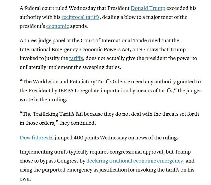 Tòa án Mỹ vô hiệu hóa toàn bộ thuế đối ứng của ông Trump