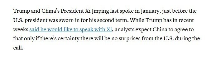 Tổng thống Trump và Chủ tịch Tập Cận Bình sắp điện đàm tháo ngòi thương chiến?