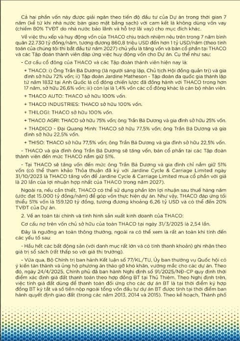 Ông Trần Bá Dương viết tâm thư về việc THACO đề xuất đầu tư Dự án Đường sắt tốc độ cao Bắc – Nam