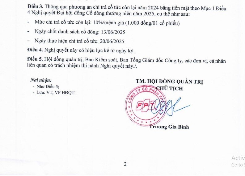 FPT dự kiến phát hành hơn 222 triệu cổ phiếu để tăng vốn