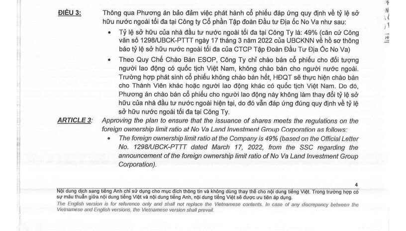 Novaland (NVL) muốn phát hành cổ phiếu 0 đồng thưởng cho nhân viên vì đã 'chịu cực' suốt 2 năm
