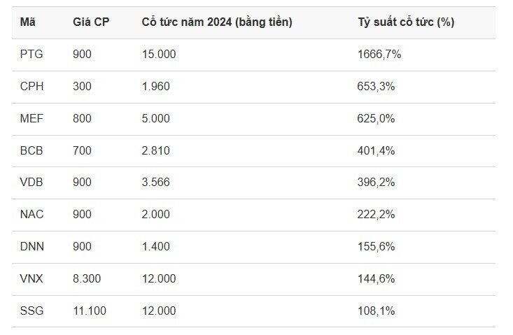 Những doanh nghiệp nào có tỷ suất trả cổ tức cao?
