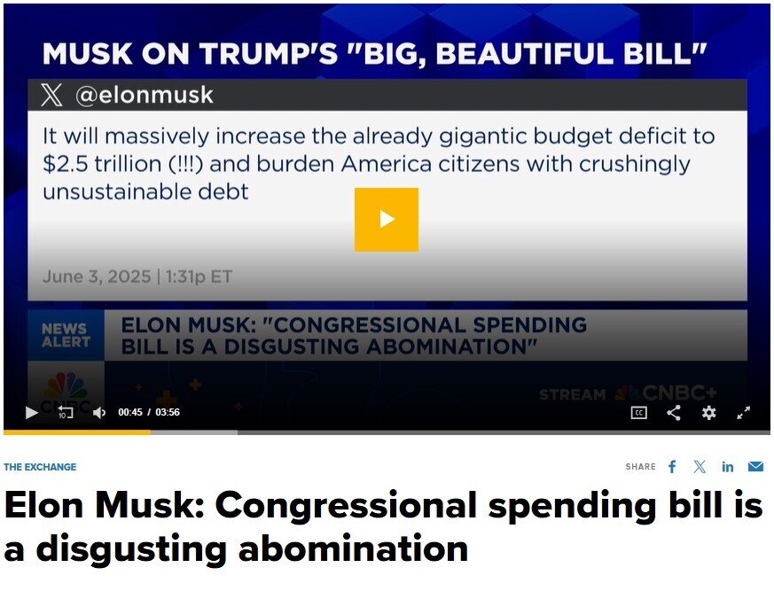 Tỷ phú Elon Musk 'quay lưng' với ông Trump, tuyên bố dự luật cắt giảm thuế là sự đáng xấu hổ