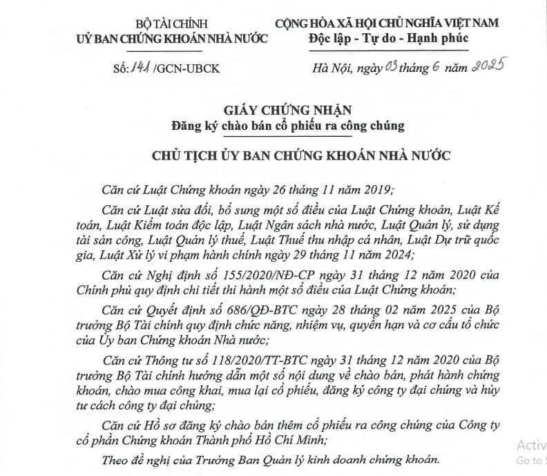 Sắp có thêm một CTCK vốn điều lệ trên 10.000 tỷ