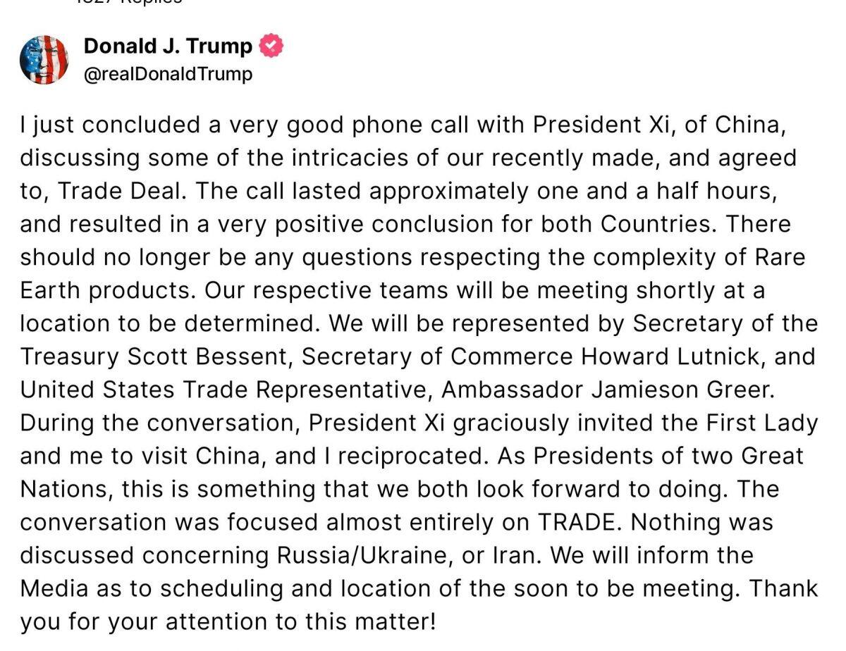 Tổng thống Mỹ Trump và Chủ tịch Trung Quốc Tập Cận Bình vừa điện đàm
