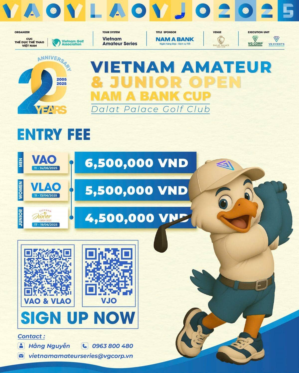 Công bố khởi tranh giải Golf Vô địch Nghiệp dư Nam & Nữ Việt Nam Mở rộng 2025 - Cúp Nam A Bank
