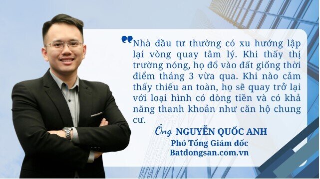 Khi thị trường sốt nóng, NĐT ào ào đổ tiền vào đất, thấy rủi ro quay về mua căn hộ