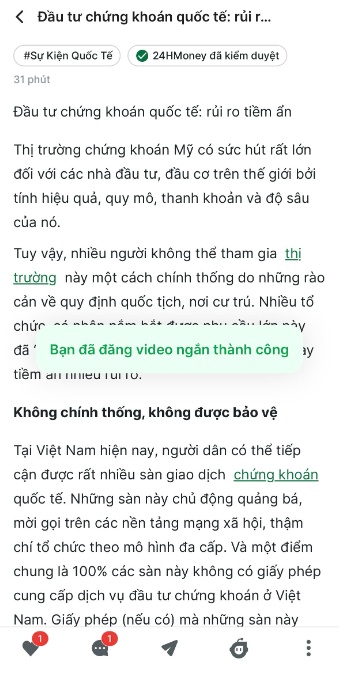 Tính năng mới: Đăng video ngắn - Chia sẻ kiến thức tài chính mọi lúc mọi nơi!