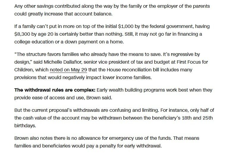 Lần đầu tiên trong lịch sử, mỗi trẻ em Mỹ sẽ có tối thiểu 1.000 USD ‘chơi’ chứng khoán
