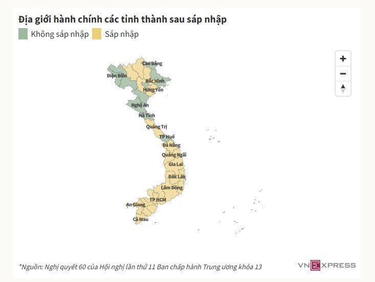 Quốc hội chốt cả nước còn 34 tỉnh, thành phố