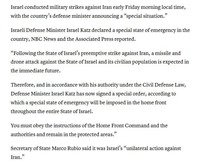 Israel không kích Iran, chứng khoán tương lai Mỹ giảm mạnh, giá dầu tăng vọt hơn 7%