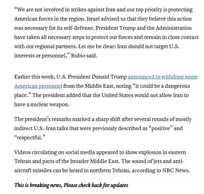 Israel không kích Iran, chứng khoán tương lai Mỹ giảm mạnh, giá dầu tăng vọt hơn 7%