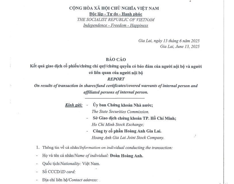 Con gái Bầu Đức đã bán 1 triệu cổ phiếu HAG, thu về hơn 12 tỷ