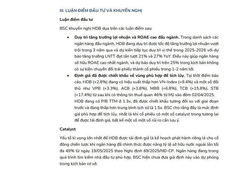 Dự báo lãi tăng mạnh trong năm 2025–2026, một cổ phiếu được khuyến nghị mua với kỳ vọng sinh lời 23%