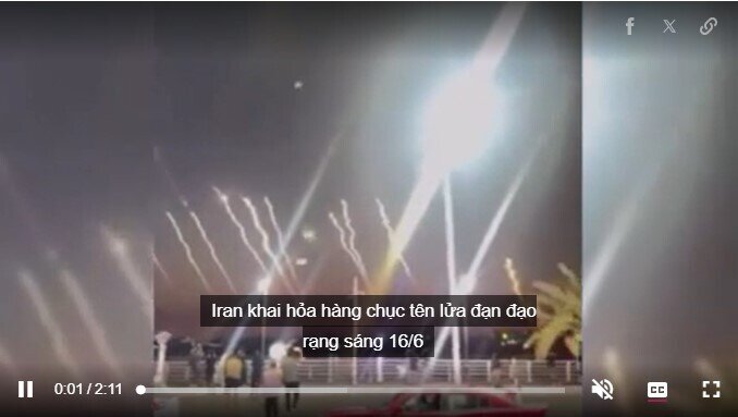 Loạt tên lửa Iran vượt qua lưới phòng không Israel