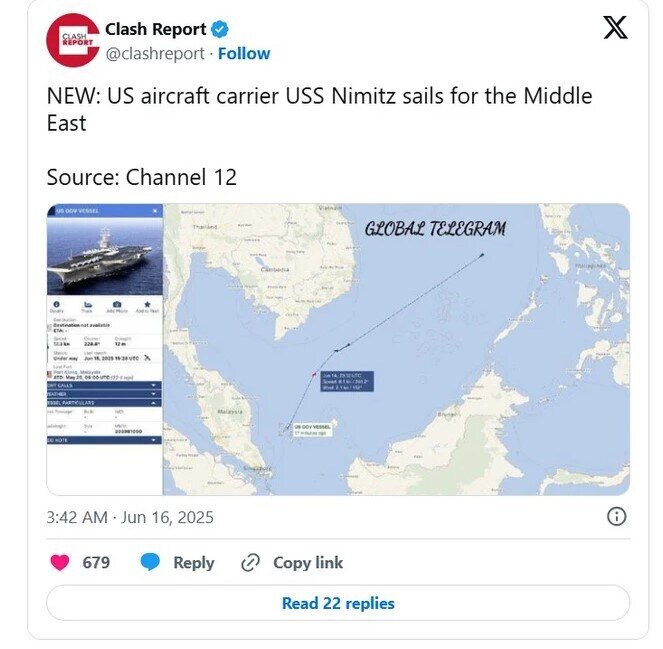 Mỹ đột ngột điều động hàng chục máy bay tiếp liệu, đưa tàu sân bay đến Trung Đông