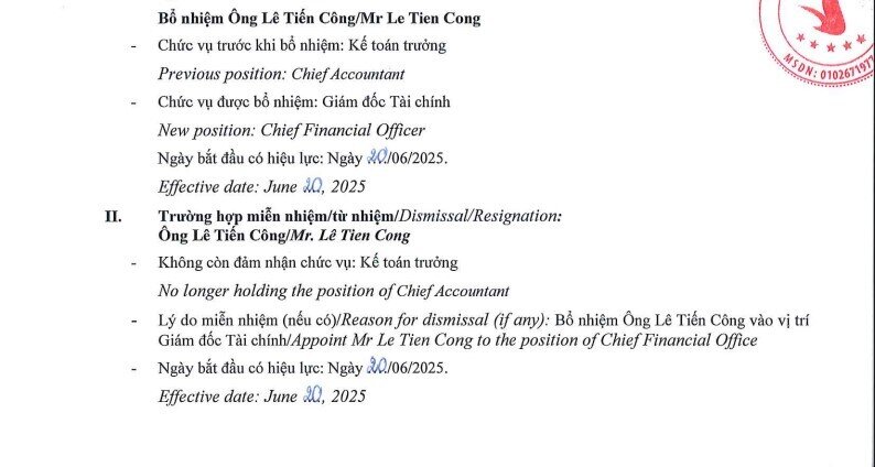 Vinhomes bổ nhiệm Giám đốc Tài chính