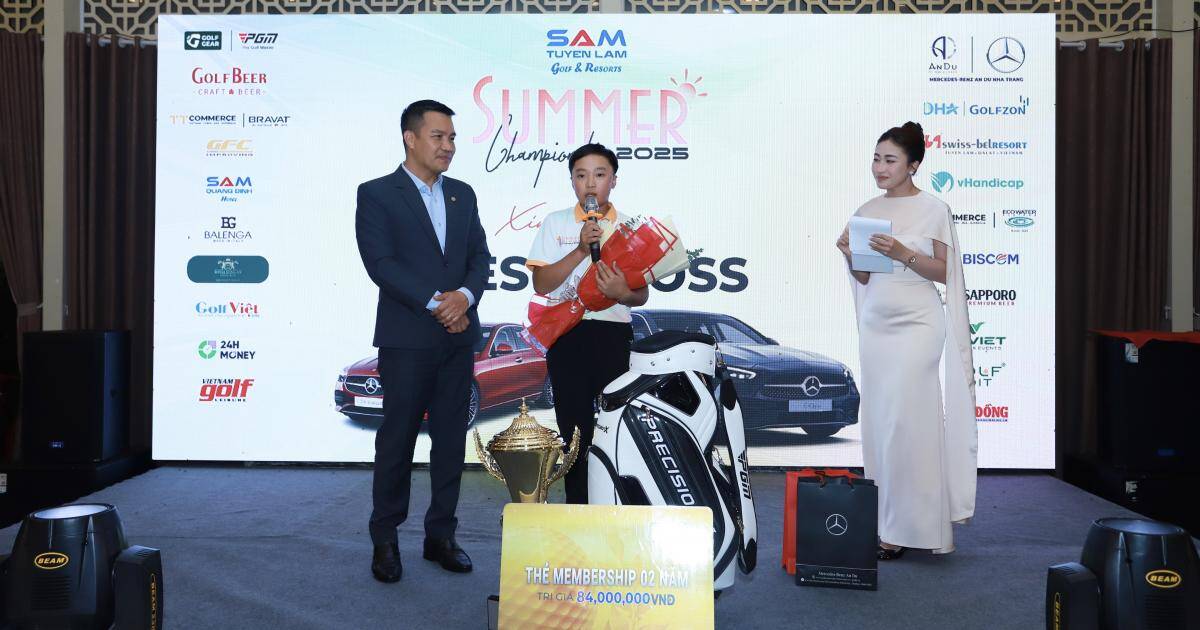 Golfer Nguyễn Ngô Thành vô địch giải đấu SAM Tuyen Lam Summer Championship 2025