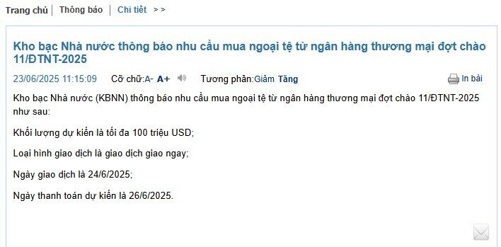KBNN chào mua thêm 100 triệu USD