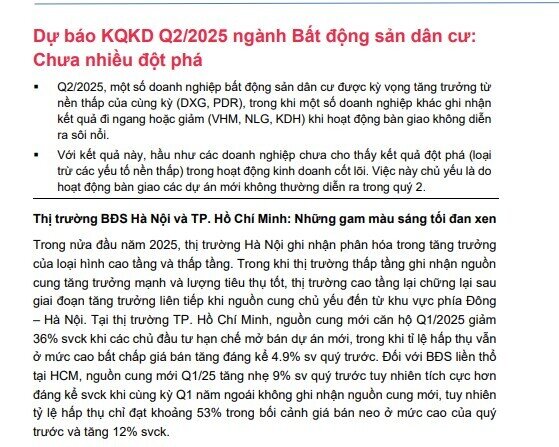 Dự báo KQKD quý 2 của VHM, DXG, KDH, NLG