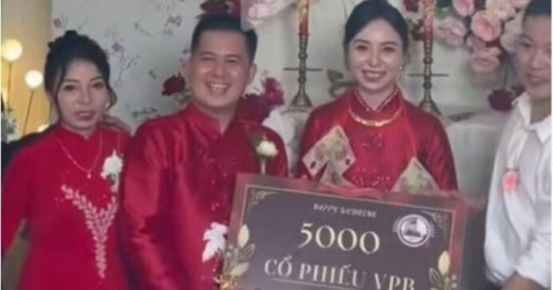 Mừng cưới bằng 5.000 cổ phiếu VPBank