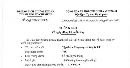 Vingroup muốn xin ý kiến cổ đông về một nội dung quan trọng