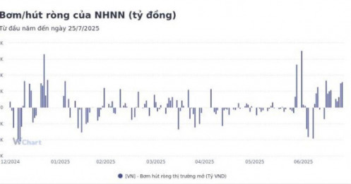 Tuần qua, NHNN bơm ròng gần 70.000 tỷ