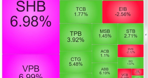 Loạt cổ phiếu ngân hàng hồi phục, 2 mã tăng kịch trần