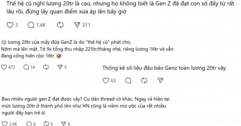 Ồn ào "lương 20 triệu" giữa Gen Z và thế hệ trước: Người trẻ đang theo đuổi điều gì?