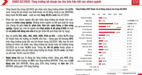 7 cổ phiếu đóng góp 50% mức tăng trưởng tuyệt đối của lợi nhuận trong quý 2