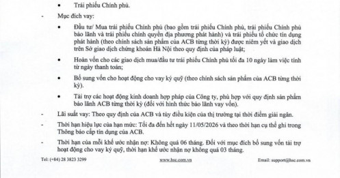 HCM nâng hạn mức tín dụng tại ACB lên 6.000 tỷ đồng