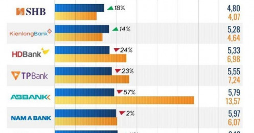 10 ngân hàng có mức định giá theo P/E thấp nhất thị trường