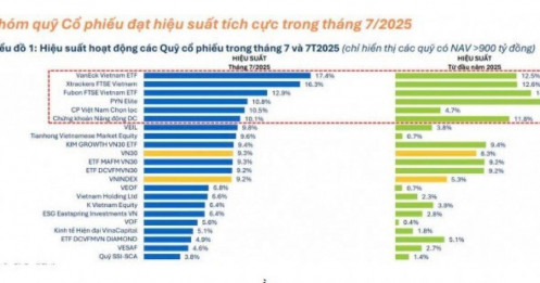 HVN, FPT, VCB lọt top cổ phiếu được quỹ mua nhiều nhất tháng 7