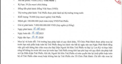 VHM huy động thành công 7.000 tỷ đồng trái phiếu để cơ cấu nợ