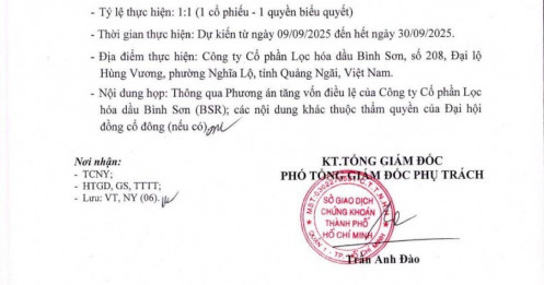 BSR sắp chia cổ phiếu thưởng dự kiến ở mức 61,5%, nâng vốn điều lệ lên hơn 50.000 tỷ đồng