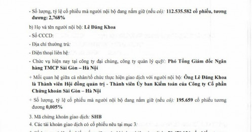 SHS đăng ký bán 20 triệu cổ phiếu SHB