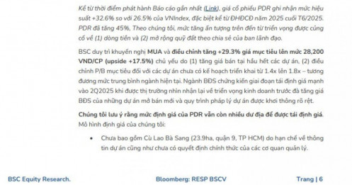 Một cổ phiếu BĐS được khuyến nghị mua, kỳ vọng tăng 16%