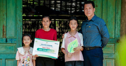 Sunshine Group trao tặng hai mái ấm mới và học bổng cho các "lá chưa lành" tại Lào Cai trong hành trình “Cặp lá yêu thương”