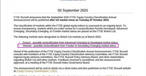 FTSE Russell sẽ nâng hạng TTCK Việt?