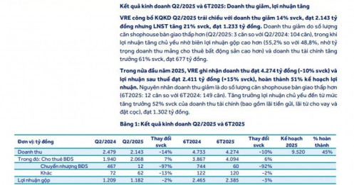 Vincom Retail (VRE) được dự báo lãi 4.700 tỷ năm 2025,