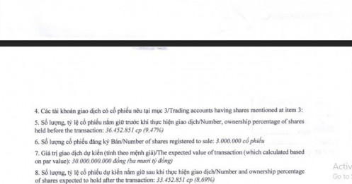 Chủ tịch Nam Long muốn bán thêm 3 triệu cổ phiếu