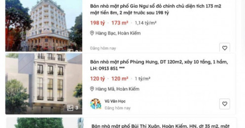 Giá nhà Hà Nội vượt ngưỡng 1 tỷ đồng/m2