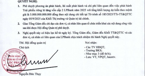 LPBank dự kiến chào bán 5.000 tỷ đồng trái phiếu để tăng vốn cấp 2