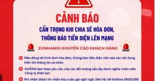 Cảnh báo: Lộ nhiều thông tin cá nhân khi chia sẻ hóa đơn điện trực tuyến
