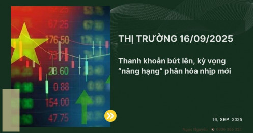 Thị trường 16/09/2025: Thanh khoản bứt lên, kỳ vọng “nâng hạng” phân hóa nhịp mới