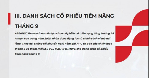Tháng 9: 6 mã cổ phiếu hứa hẹn bứt phá